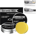 2PCS Titanium Ceramic Wax Cream, Strong Protection Car Coating Polishing Wax, Auto Car Scratch Repair Remover Paste, Polish Vehicle Paint Care, Lasting Protection Mild Formula Polish With Sponge