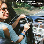 Frienda 21 Pieces Record Player Car Air Freshener Vent Clip Included 3 Pcs Retro Aromatherapy Diffuser, 18 Pcs Refill Pads for Gift, Air Freshener Car Decor Accessories, Music Lover Gifts