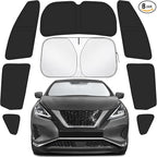 Car Window Shades Intended for Nissan Murano 2015-2024, Privacy Window Covers 8PCS for Side, Rear & Windshield, Car Shield Sunshade for Privacy Protection, Heat Blocking, Camping and Parking