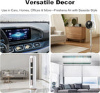 2Pcs Car Vent Decor Clips Beach Car Accessories with Pearl Scallop Design Cute Coastal Ocean Air Freshener Clip Charms for Women Beachy Summer Interior Diffuser Decorations