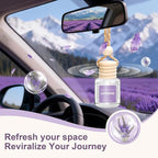 AROIC Car Air Freshener Diffuser Set, 6 Pack Lavender Natural Slow-Release Fragrance, Long Lasting Air Freshener for Women & Men Car Accessories, Hanging Cute Automotive Interior Decor Gift (8ml Each)