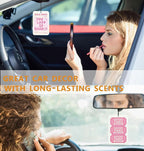 Preppy Pink Car Air Freshener, Girly Cute Car Accessories Decor for Women, Preppy Retro Pink Gift for Cars, Lucky You Inspristional Gifts for Women Girls Her 3 Pack