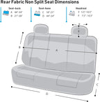 FH Group Automotive Rear Car Seat Covers for SUV, Trucks, Sedan and More - Universal Fit Front High Back & Rear Solid Bench Design Interior Accessories - 3D Mesh Fabric Center Panel - Gray