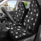 GENANY Nightmare Skeleton Car Seat Covers Set of 2, Skull Breathable Front Seat Covers for Truck Sedan SUV, Spooky Car Accessories, Spooky Gift for Women Men