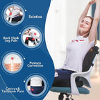 QUTOOL Seat Cushion and Lumbar Support Set for Office Chair – Supports Lower Back & Hips for Long Sitting Comfort, Helps Maintain a Comfortable Sitting Position, Ergonomic Memory Foam, Washable Cover