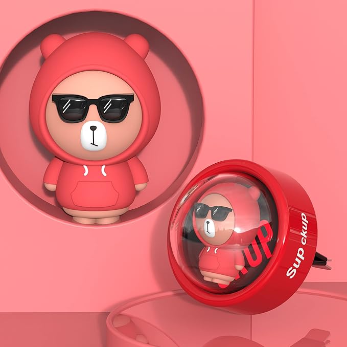 DAYUJIAN Cartoon Car Air Fresheners Astronaut Automotive Air Outlet Cute Car Diffuser Creative Glowable Car Perfume Decoration Aromatherapy Ornament Car Vent Accessories
