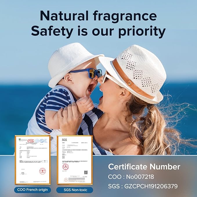 Ceeniu Car Air Fresheners - F26/CF12 Car Perfume Refill 45ml - Evernight Iceberg - Natural Plant Extracts - Long Lasting - 0% Alcohol 0 Additives