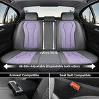 Coverado Automotive Seat Covers, Car Seat Covers Full Set, Purple Car Seat Cover, Car Seat Covers Front Seats Back Seat Cover, Waterproof Car Seat Cushion,Leather Seat Protector Fit for Most Cars