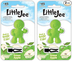 Little Joe 96416 Green Apple Scent Car Air Freshener A/C Vent Clip Uses Alcohol-Free Fragrance Oil is Non-Hazardous and Non-Toxic Plastic, Pack of 2