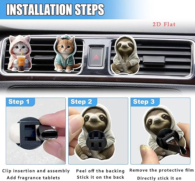 Cute Car Air Freshener Clips Leopard Sunflower Car Vent Clip Sunflower Cars Scents Cologne Air Conditioner Clip Auto Vent Interior Decoration Cars Accessories Sunflowers Loves Gifts for Women Men
