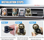 Cute Car Air Freshener Clips Pig Car Vent Clip Pig Cars Scents Cologne Air Conditioner Clip Auto Vent Interior Decoration Cars Accessories Pigs Loves Gifts for Men Women