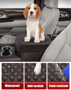 KBH Center Console Armrest Cover for Chevy Silverado & GMC Sierra 2019-2026, Tahoe & Suburban & Yukon 2021-2026, Bucket Seat, Vinyl Leather Trim, Anti-Scratch, Brownstone