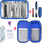 YOUSHARES Insulin Cooler Travel Case - Medication Diabetic Insulated Organizer Portable Cooling Bag for Insulin Pen and Diabetic Supplies with 2 Cooler Ice Pack
