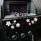 4 Pcs Metal Daisy Air Vent Clips Flower Car Air Freshener Clip Air Conditioning Outlet Clip Bling Charm Car Inter Decor Accessories for Girls Women