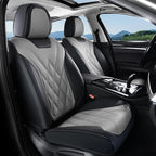 Coverado Car Seat Covers Full Set, Seat Covers for Cars, Front Seat Covers and Back Seat Cover Waterproof Leather Automotive Seat Cover, Universal Car Interior Protectors Cushion for Most Cars
