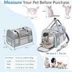 20" Large Soft Sided Cat Carrier Pet Carrier for Cats Dogs Under 25 lbs, Folding Dog Carrier Cat Carrier for 2 Cats Travel Carrier Bag, Green