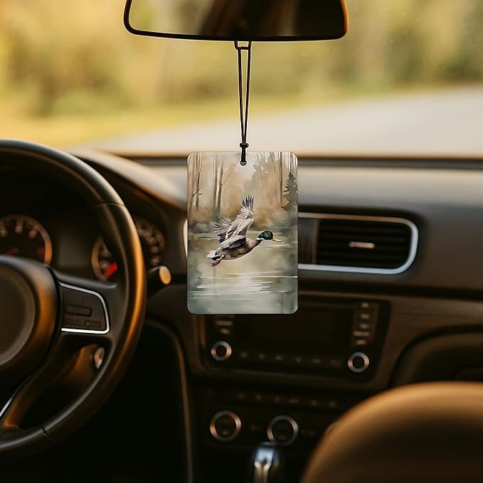 Vintage Mallard Duck deer dog Car Air Freshener 4 Pcs,Rustic Farmhouse Farm Animal Air Freshener Hanging for Cars Books Closet Drawer,Mallard Duck Lover Gifts Car Accessories for Women Men