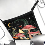 Mushroom Galaxy Car Storage Mesh Organizer Ceiling Cargo Net Double-Layer Adjustable Zipper Truck SUVs Travel Road Trip Essentials etc. Interior Organizer