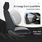 Coverado Car Seat Covers Full Set, Car Seat Protector Waterproof, Nappa Leather Car Seat Cushion, Seat Covers for Cars, Front Seats and Back Universal Fit for Most Cars