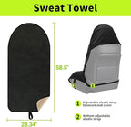 Leader Accessories Black Waterproof Sweat Towel Seat Cover Universal Non-Slip for Car Truck SUV Seat for Dog & Kid Workout Outdoor OR Sport Activities