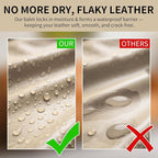 Leather Recoloring Balm and Leather Repair Kit for Furniture, Beige Leather Dye for Couches, Car Seats, Leather Paint & Stain for Sofa, Chairs, Bags, and More