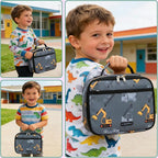CAMTOP Lunch Box Kids Boys Insulated Lunch Cooler Bag Reusable Lunch Tote Kit for School Travel