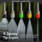 Sun Joe SPX3000-TPS Electric Pressure Washer Quick-Connect Spray 5-Tip Set (2 Pack)