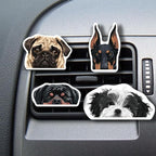 WIRESTER Set of 4 Fresh Scented Car Air Freshener Vent Clip, Decorative Accessories, Interior Decoration for Cars - Dogs, Cats, Animal