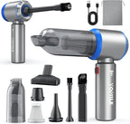 Mini Vacuum Cleaner, 2 in 1 27000PA Brushless Car Vacuum &250000RPM Air Duster 9000mAh Battery Air Blower Wireless Handheld Vacuum for Car,Office and Home (25Kpa)