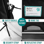 PetAmi Airline Approved Pet Carrier for Cat, Soft Sided Dog Carrier for Small Dogs, Cat Travel Supplies Accessories for Indoor Cats, Ventilated Pet Carrying Bag Medium Large Kitten Puppy, Small Black