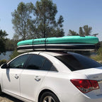 Soft Roof Rack Pads with Single Wrap-Rax Straps and Storage Bag, Universal Car Roof Rack for Surfboard, Kayak, SUP Paddleboard, Canoe, 28" (Pair)
