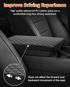 Shademax Custom for 2024 2025 2026 Hyundai Santa Fe Center Console Cover Armrest Cover Santa Fe Hybrid Accessories Arm Rest Cushion Pad Leather Middle Console Cover Armrest Seat Box Protector
