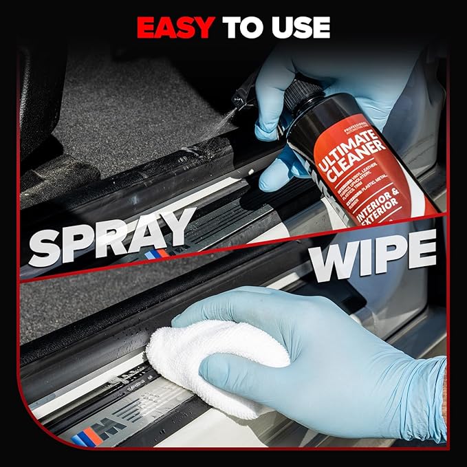 Carfidant Interior Cleaner – Removes Stains & Deep Cleans Car Seats, Leather, Fabric, Upholstery, Plastic, Dashboard & More - Car Cleaning Kit & Interior Detailer Spray - 32oz