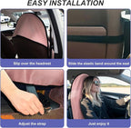 Waterproof Sweating Car Seat Cover for Post Gym Workout, Running, Swimming, Beach and Hiking, Universal Fit Non-Slip Bucket Seat Protector for Cars SUV Trucks, Machine Washable (Pink)
