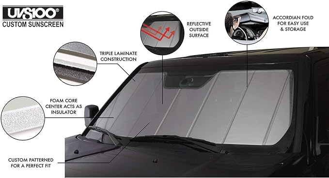 Covercraft UV10027SV Silver UVS 100 Custom Fit Sunscreen for Select BMW Models - Laminate Material, 1 Pack