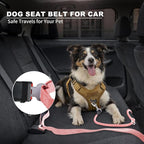 6FT Heavy Duty Dog Leash for Small Medium Large Dogs, Tangle Free Reflective Dog Training Leash with Double Handle, Seat Belt Buckle & Poop Bag Holder (Pink)