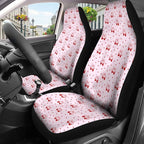 GENANY Pink Polka Dot Car Seat Covers Set of 2, Girly Breathable Front Seat Covers for Truck Sedan SUV, Cute Pink Car Accessories, for Women Men