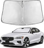 EcoNour Windshield Sunshade Compatible for Volvo S60 2019-2023 2024 2025, Sun Visor for Front Windshield & Window Sun Shade Cover, UV Heat Blocker & Protector, Car Accessories