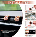 Cute Highland Cow Air Freshener Vent Clip, 2PCS Car Vent Clips Decor, Air Diffuser Clips, Highland Cow Car Interior Decor Accessories