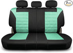 FH Group Automotive Car Seat Covers Rear Set Premium 3D Air Mesh Seat Covers, Airbag Compatible and Split Bench Cover Universal Fit Interior Accessories for Cars Trucks and SUVs - Mint