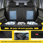LINGVIDO Car Seat Covers Full Set (5 Seats) - Premium Perforated Nappa Leather, Waterproof Shield, Omni-Adapt Fit SUVs Sedans, Ultimate Family & Pet Protection
