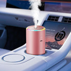 Car Air Freshener, Smart Car Air Fresheners Diffuser with 100ml Fragrance, Long Lasting Lasts 6 Months, RGB Music Syncing Light, Auto On/Off, 5 Adjustable Car Aroma Diffuser for Women, Cream