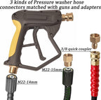 GDHXW 2 Liter Foam Cannon Pressure Washer Gun Heavy Duty Car Foam Blaster Big Mouth Adjustable Snow Foam Lance Thick Foam with 5 Nozzles and Quick Connector
