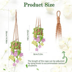 Crochet Car Air Freshener, 8ml Empty Refillable Oil Diffuser Bottle with Hanging Crochet Pink Daisie Plant & Hanging Tools, Car Rearview Mirror Diffuser for Wall Art & Home & Office Decoration