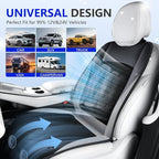 FLORICH Cooling Car Seat Cover, Ventilated Seat Cushion Cooling Car Seat Pad for Summer Driving with 8 Powerful Turbo Fans Universal Fit for Car SUV Truck Van-Dark Grey