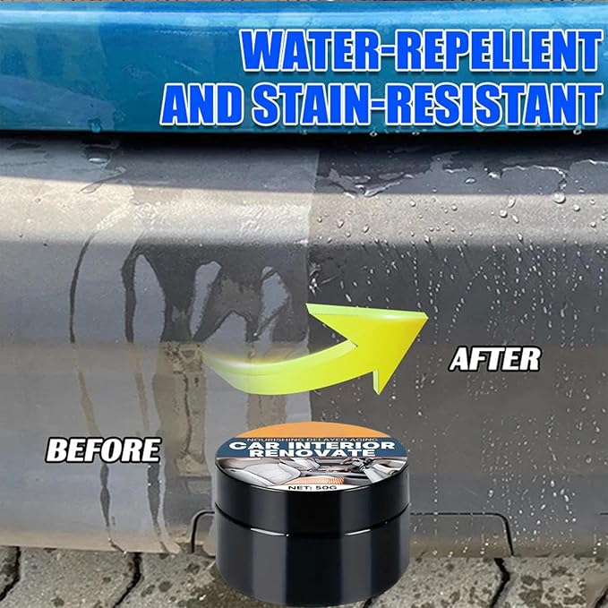 Car Trim Restorer Paste, Interior Renovation Auto Compound, Dashboard Door Panel Repair Tool with Gentle Formula, Steering Wheel Armrest Cleaner, Leather Seat Restorer with