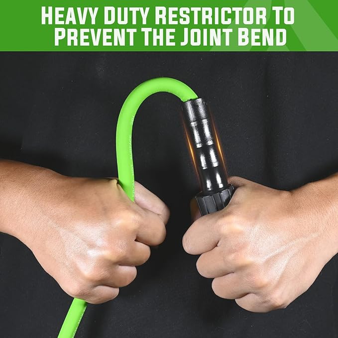 YAMATIC Durable Pressure Washer Hose, 3400 PSI 1/4'' Power Washer Hose Replacement for Gas&Electric Washer, Wear Resistant Extension Leak-Free M22 Fittings, Green (50FT)