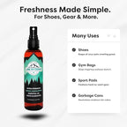 Lumi Outdoors Natural Shoe Deodorizer Spray (700+ Sprays) - Extra Strength Shoe Odor Eliminator for Smelly Shoes & Foot Odor - Replaces Shoe Balls & Inserts - Eucalyptus Lemongrass