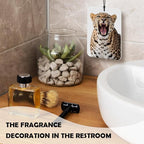 Trendy Retro Cheetah Print 3 Pcs, Funky Y2k Leopard Print 8 Ball Air Freshener Hanging Decor for Cars Closet Drawer Books Accessories Gifts