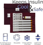 FRIO Cooling Wallet - Insulin Cooler for 45+ Hours of Stress Free On The Go - Burgundy - XL